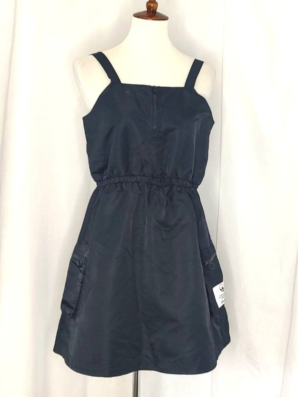 Adidas Originals Nylon Dress Black S Athleisure - Picture 4 of 16